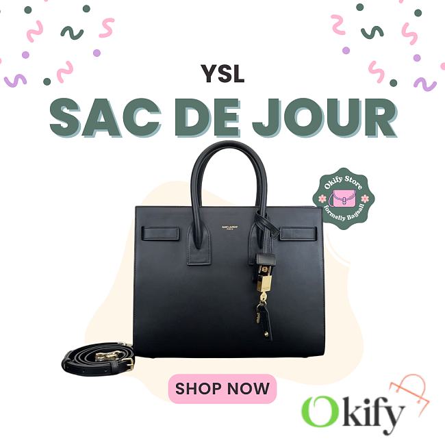 Okify YSL Sac De Jour Bag Black Grain Calfskin 32x25x16.5cm - 1