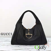 Okify Gucci Softbit Maxi Shoulder Bag In Black 46x26x16cm - 1