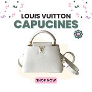 Okify Louis Vuitton Capucines BB Bag White M24728 27x17x9cm - 1