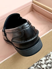 Okify MiuMiu Gold Coin Black Women Loafers - 5