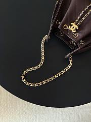 Okify CC 25 Small Hobo Bag Dark Brown 22x20x12.5cm - 5