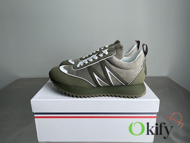 Okify Moncler Pacey Green And White Men Sneakers  - 1