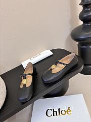 Okify Chloe Black Flat Mary Jane Shoes  - 2