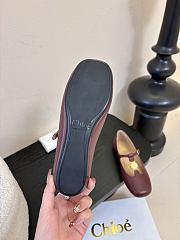Okify Chloe Red Burgundy Flat Mary Jane Shoes  - 5