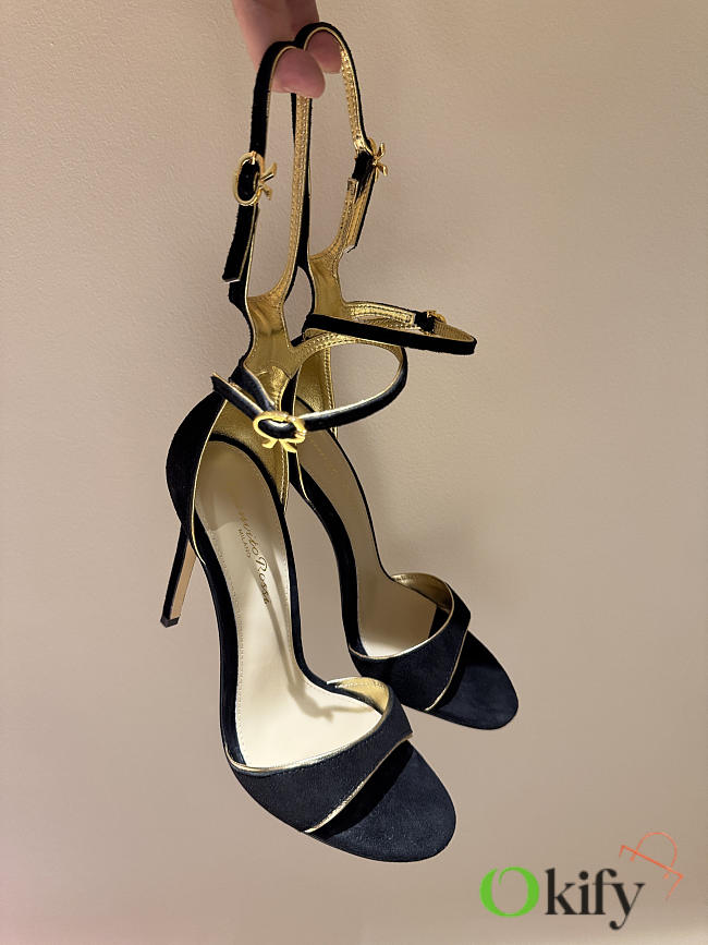 Okify Gianvito Rossi Eiko Stiletto Black High Heels 10.5cm - 1