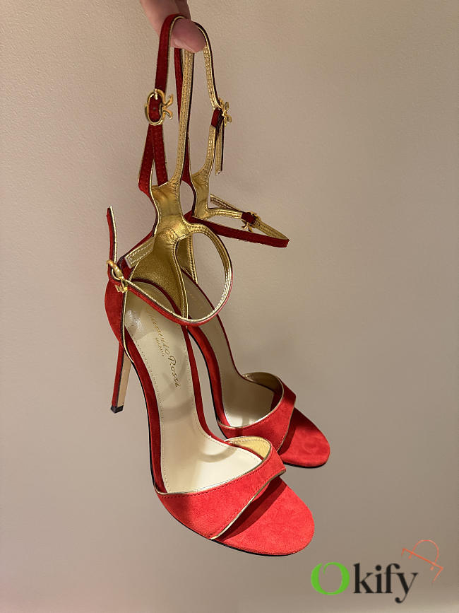 Okify Gianvito Rossi Eiko Stiletto Red High Heels 10.5cm - 1