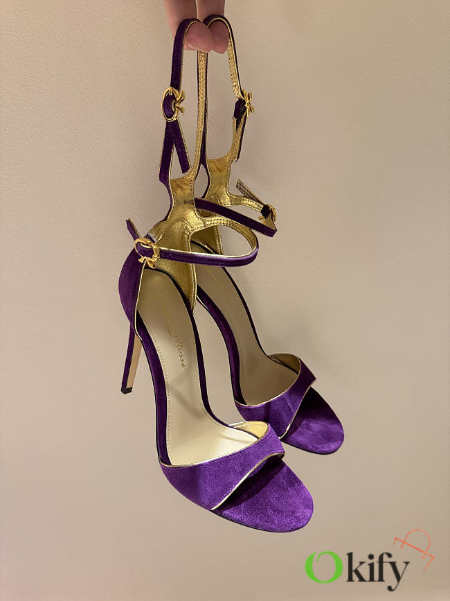 Okify Gianvito Rossi Eiko Stiletto Purple High Heels 10.5cm - 1