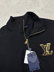 Okify Louis Vuitton Sequin Embroidered Zipper Sweatshirt Jacket - 2