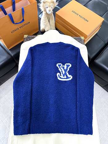 Okify Louis Vuitton Blue Wool Sweater 