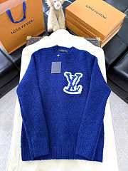 Okify Louis Vuitton Blue Wool Sweater  - 2