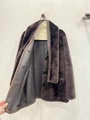 Okify MaxMara Dark Brown Fur Coat With Scarf - 6