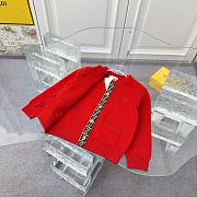 Okify Fendi Set Of Cardigan And Skirt For Kids - 5