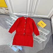 Okify Fendi Set Of Cardigan And Skirt For Kids - 2