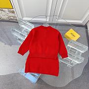 Okify Fendi Set Of Cardigan And Skirt For Kids - 3