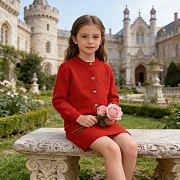 Okify Fendi Set Of Cardigan And Skirt For Kids - 1