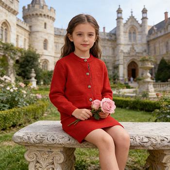 Okify Fendi Set Of Cardigan And Skirt For Kids