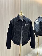Okify Louis Vuitton Rhinestone And Pearl Baseball Jacket - 1