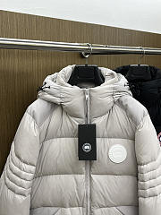 Okify Canada Goose White Hooded Down Jacket - 4