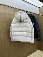 Okify Canada Goose White Hooded Down Jacket - 3