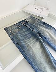 Okify Dior Washed Blue Slim-Leg Classic Five-Pocket Men Jeans - 6