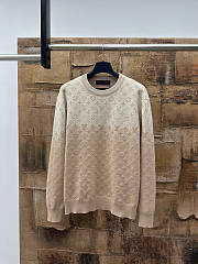 Okify Louis Vuitton Monogram Gradient Crew Neck Knit Sweater - 1