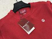 Okify Gucci Red Pullover Knit Crew Neck Sweater - 3