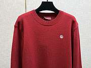 Okify Gucci Red Pullover Knit Crew Neck Sweater - 6