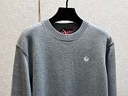 Okify Gucci Gray Pullover Knit Crew Neck Sweater - 5