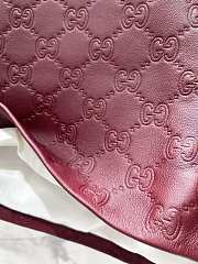 Okify Gucci Red Lambskin Embossed Shorts - 3