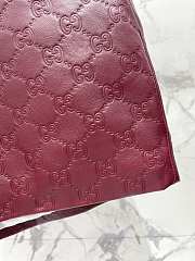 Okify Gucci Red Lambskin Embossed Shorts - 2