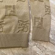 Okify Fendi Light Brown Turtleneck Wool Sweater  - 3
