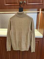 Okify Fendi Light Brown Turtleneck Wool Sweater  - 5