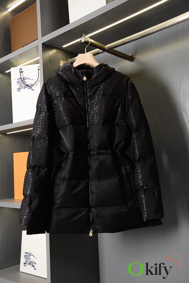 Okify Fendi Black Waist Down Jacket  - 1