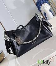 Okify Louis Vuitton CarryAll Cargo PM Bag In Black Lambskin M24861 33.5x23x15cm - 1