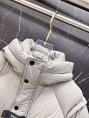 Okify Balenciaga White Nylon Hooded Down Jacket  - 2