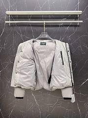 Okify Balenciaga White Nylon Hooded Down Jacket  - 3