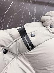 Okify Balenciaga White Nylon Hooded Down Jacket  - 4