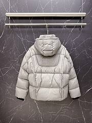 Okify Balenciaga White Nylon Hooded Down Jacket  - 6