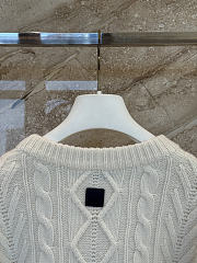 Okify Loewe Color-blocked Cable Knit Women Sweater - 5