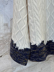 Okify Loewe Color-blocked Cable Knit Women Sweater - 3