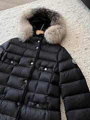 Okify Moncler Black Long Down Jacket  - 6