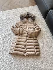 Okify Moncler Light Brown Long Down Jacket  - 3