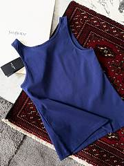 Okify YSL Dark Blue Women Tank Top - 2