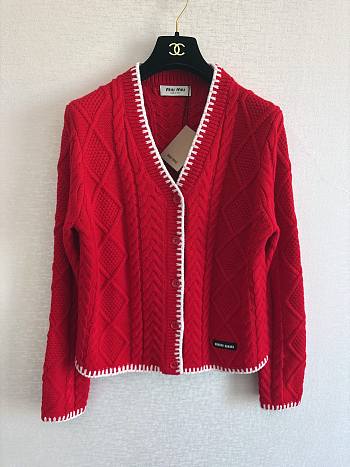 Okify MiuMiu Red Women Cardigan 
