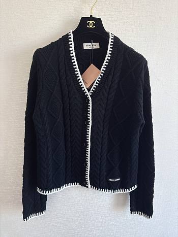Okify MiuMiu Black Women Cardigan 