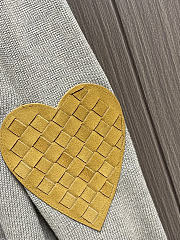 Okify Bottega Veneta Gray Cardigan With Yellow Heart - 4