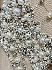 Okify Balmain Beige Pearl Vest Jacket - 6