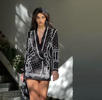 Okify Balmain Black Pearl Vest Jacket