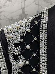 Okify Balmain Black Pearl Vest Jacket - 4