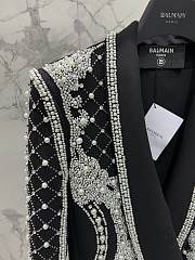 Okify Balmain Black Pearl Vest Jacket - 3